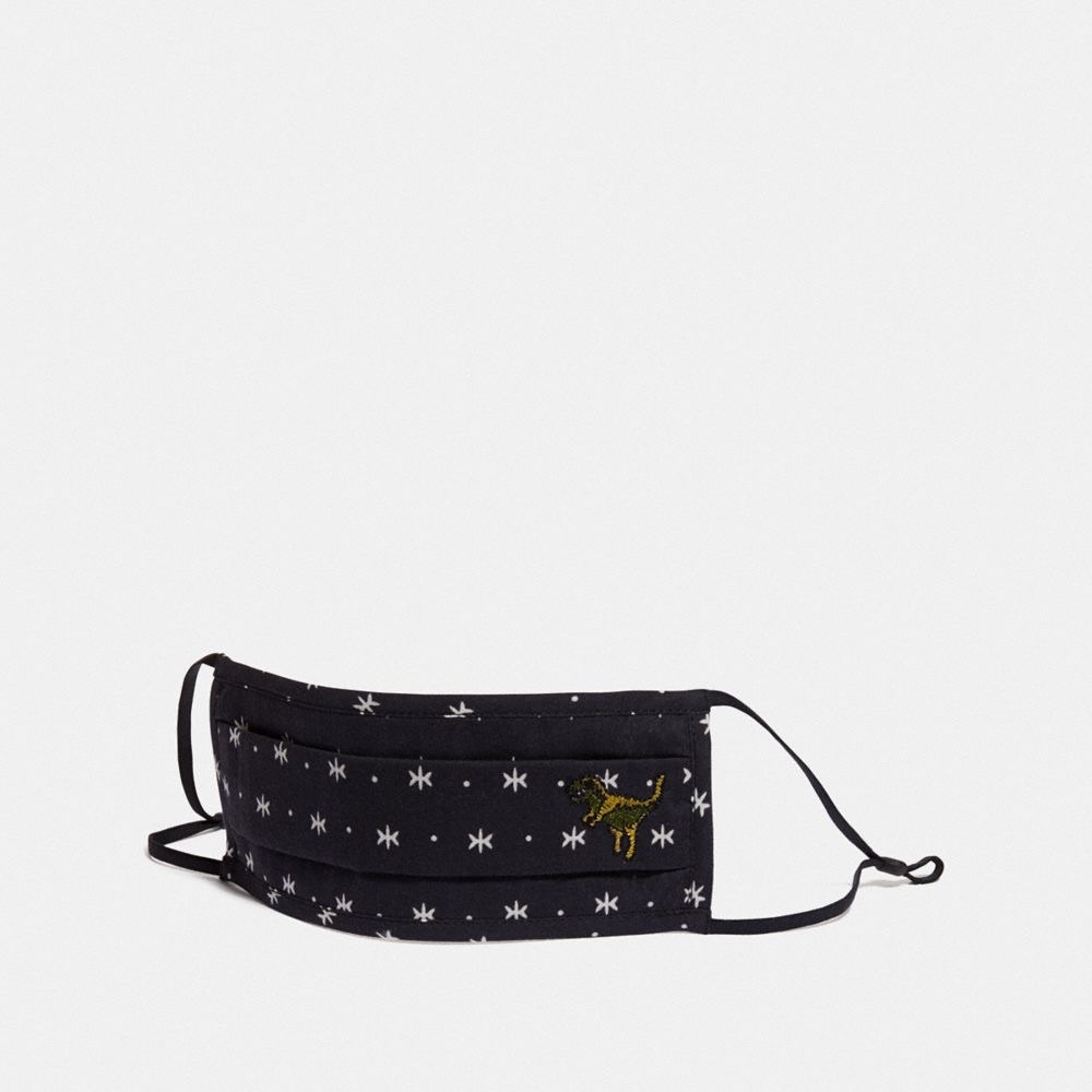 Coach Rexy Face Mask With Star Dot Print NWT